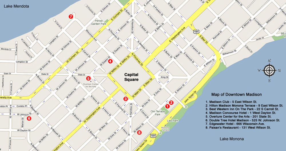 Map of Downtown Madison
